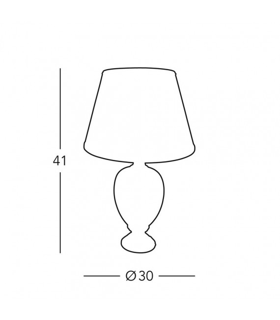 Damasco Tischlampe 24 Karat vergoldet Poliertes Gold 1 Glühbirne 60cm