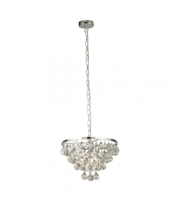 Colgante Michelle Acero dulce Cromo 4 bombillas 30cm