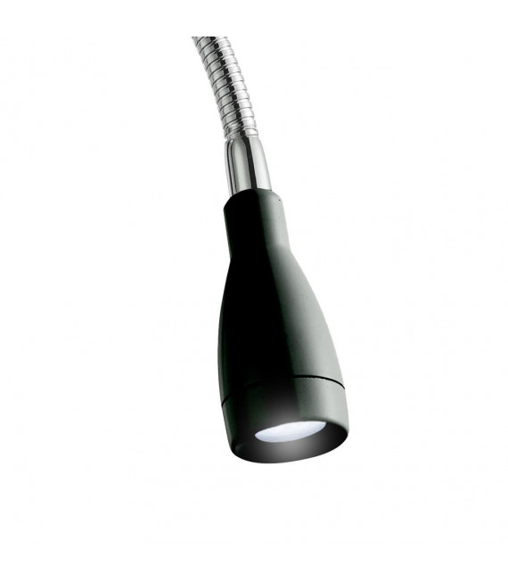 Wandleuchte mit Leselicht Flexi Baustahl Mattschwarz 6 Glühbirnen 28,5cm