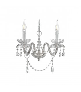 Amaro Chrome wall light 2 bulbs 41cm