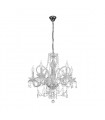 Chandelier sans abats jours Amaro 5 ampoules Chrome