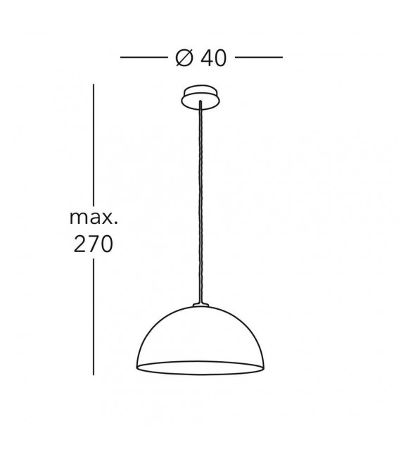 Lampada a sospensione Cult Gold 1 lampadina 20cm