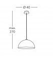 Suspension Cult Mat blanc 1 ampoule 20cm
