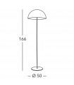 Cult floor lamp 3 white bulbs
