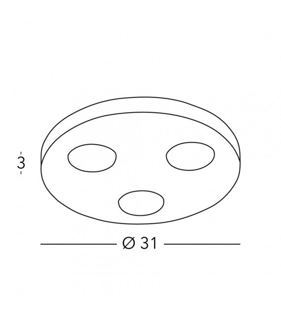Spot Downlight Click bianco 3 lampadine 3cm
