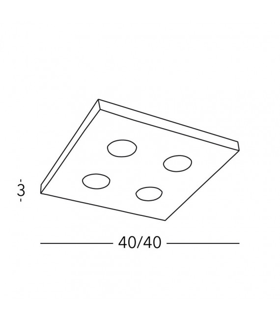 Spot Downlight Click Silber 4 Birnen 3cm