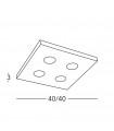 Spot Downlight Click Silver 4 bulbs 3cm