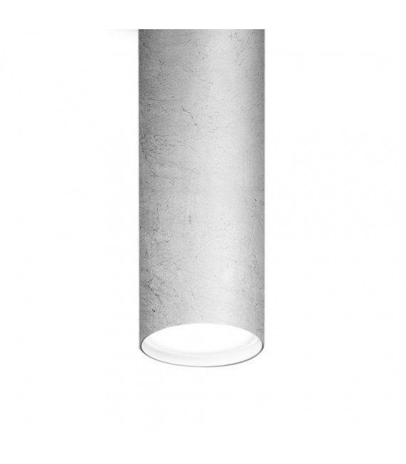 Foco Downlight Tubo Plata 1 bombilla 23,5cm
