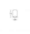 Spot Downlight Tube 24 carat gold plated Gold 1 bulb 1cm