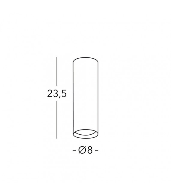 Tubo Downlight Spot blanco 1 bombilla 23,5cm