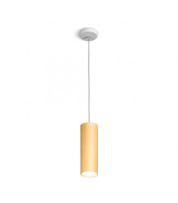 Gold Tube designer pendant light 1 bulb 23.5cm