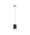 Black Tube designer pendant lamp 1 bulb 1cm