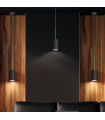 Black Tube designer pendant lamp 1 bulb 1cm