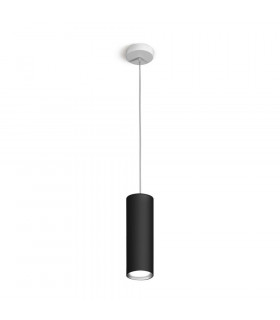 Black Tube designer pendant light 1 bulb 23.5cm
