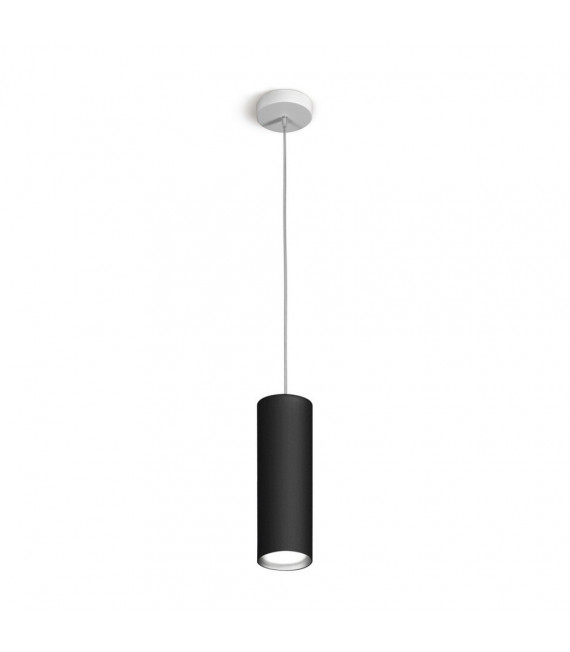Lámpara colgante de diseño Black Tube 1 bombilla 23,5cm