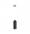 Black Tube designer pendant light 1 bulb 23.5cm