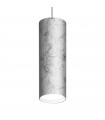 Silver Tube designer pendant light 1 bulb 23.5cm