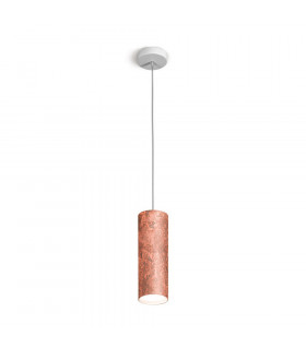 Lámpara colgante diseño Copper Tube 1 bombilla 23,5cm