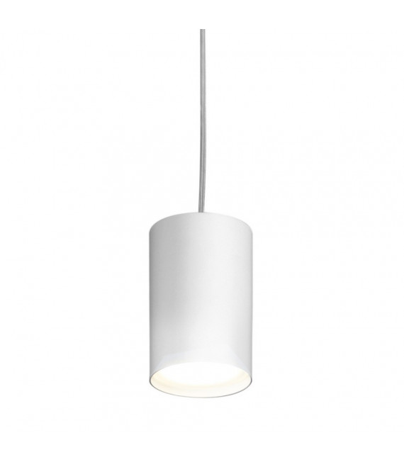 Lámpara colgante de diseño Tube blanco 1 bombilla 1cm