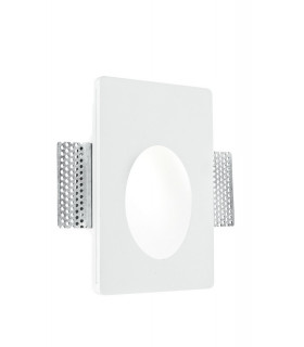Ariel applique da incasso a parete 1 lampadina Gesso bianco