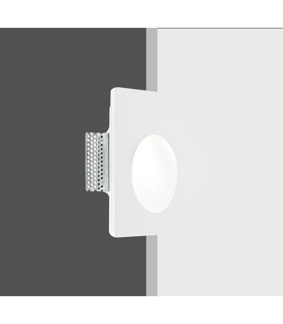 Ariel applique da incasso a parete 1 lampadina Gesso bianco