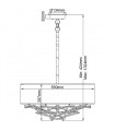 Taiko pendant light Steel, linen Aged bronze 4 bulbs 29.7cm