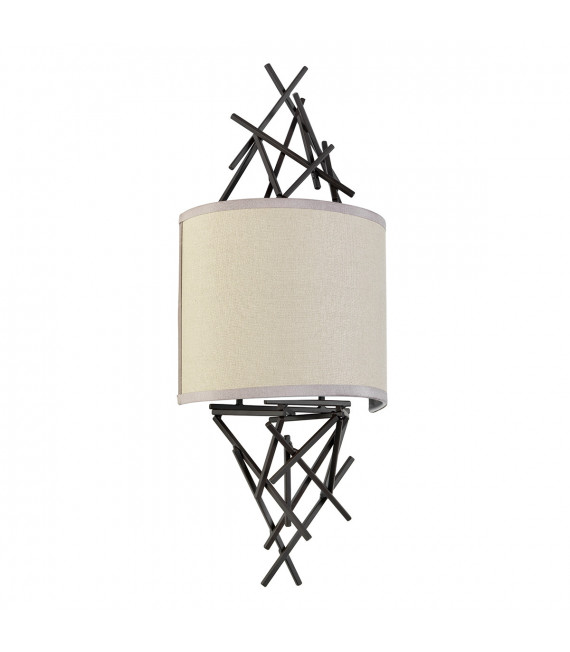 Taiko Lin wall light, aged bronze steel 2 bulbs 60.2cm