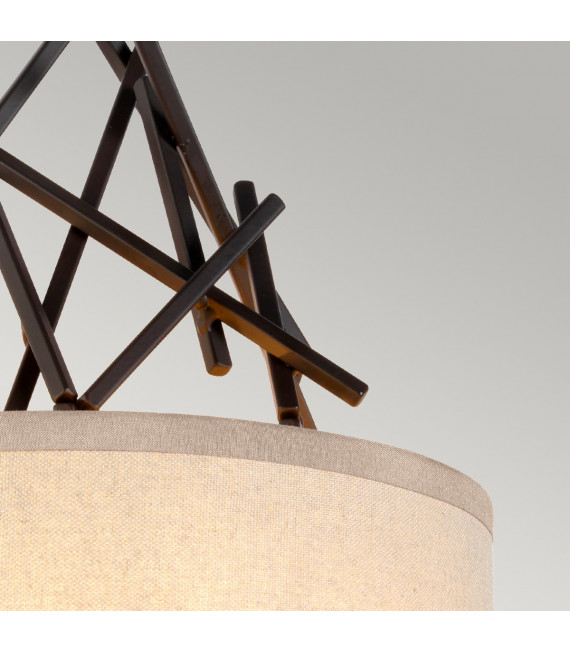 Applique murale Taiko Lin,acier Bronze vieilli 2 ampoules 60,2cm