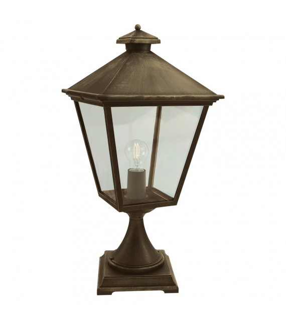 Farol de jardín Turin Fundición de aluminio Negro 1 bombilla 64cm