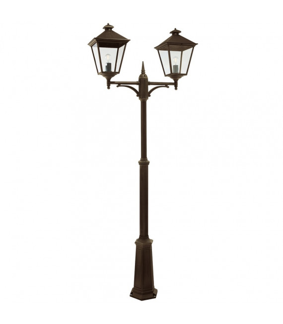 Garden lamp post Turin Cast aluminum Black 2 bulbs 191cm