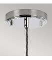 Suspension design Sola Acier,verre à tête de série transparent Nickel poli 1 ampoule 26,8cm