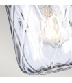Designer pendant light Sola Steel, transparent series head glass Polished nickel 1 bulb 26.8cm
