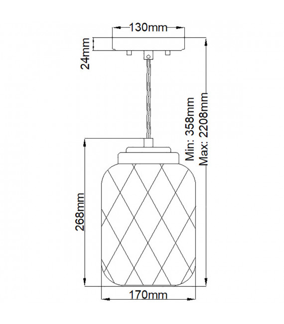 Lámpara colgante de diseño Sola Steel, serie transparente cabeza cristal Níquel pulido 1 bombilla 26,8cm