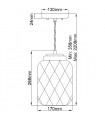 Designer pendant light Sola Steel, transparent series head glass Polished nickel 1 bulb 26.8cm