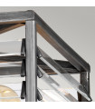 Ceiling light Louvre Steel, bronze glass 4 bulbs 31.4cm