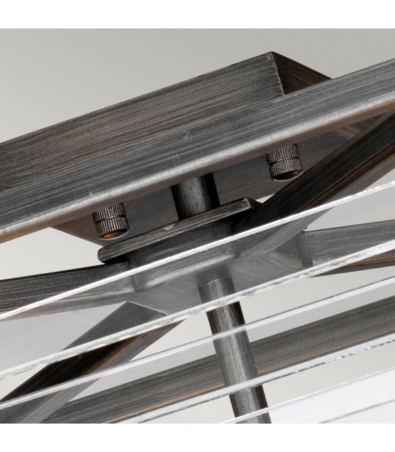 Deckenleuchte Louvre Steel, Bronzeglas 4-flammig 31,4cm