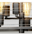 Louvre steel, bronze glass 6-bulb 40.2cm lantern pendant light