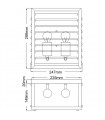 Applique murale Louvre Acier,verre Bronze 2 ampoules 28,8cm