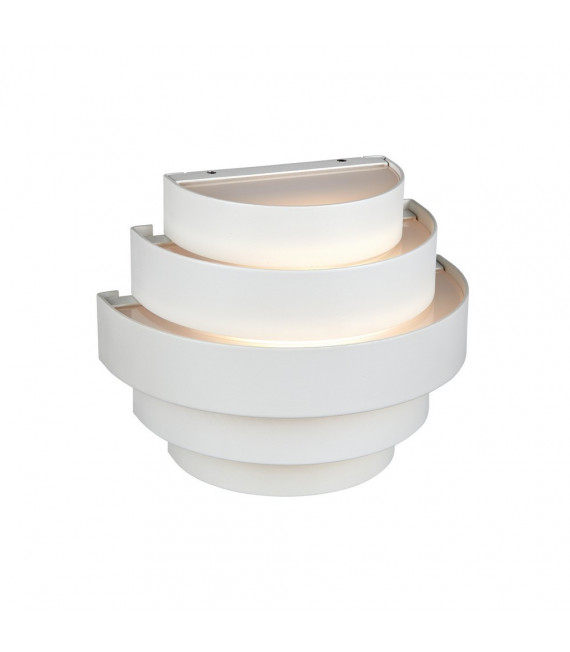 Aplique jardín Etage Aluminio blanco 2 bombillas 15cm