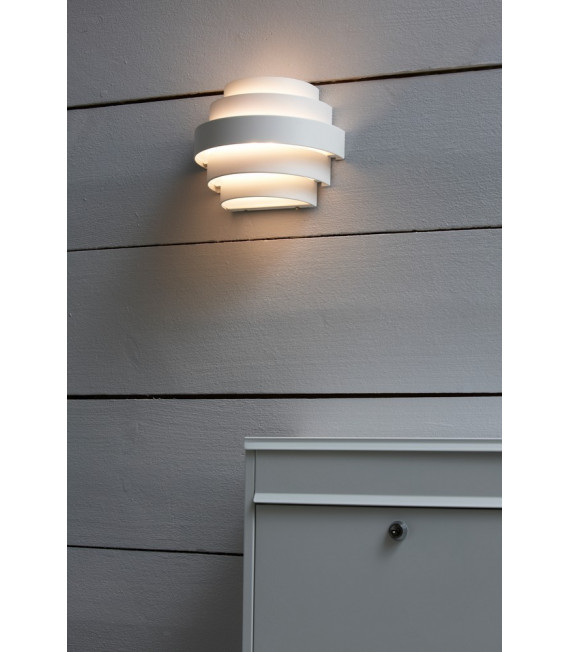 Applique de jardin Etage Aluminium blanc 2 ampoules 15cm