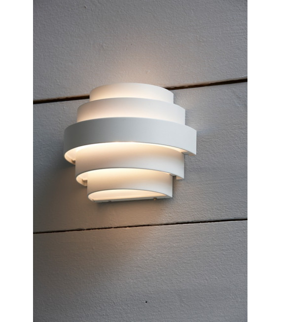 Applique de jardin Etage Aluminium blanc 2 ampoules 15cm