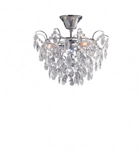 Plafonnier Design Sofiero Métal Chrome 3 ampoules 30cm
