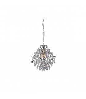 Sofiero Lampada a sospensione in metallo cromato 3 lampadine 38,5 cm