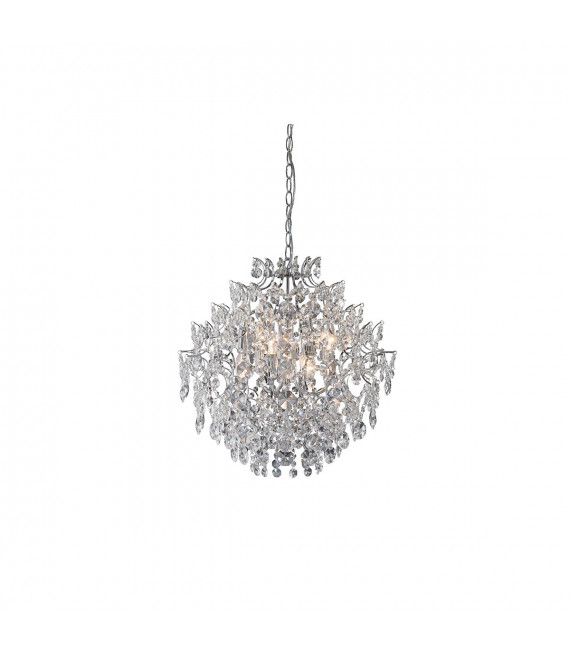 Sofiero Chrome Metal Pendelleuchte 6 Glühbirnen 48,5cm