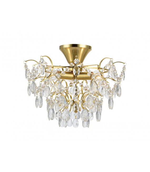 Plafonnier Design Sofiero Métal Laiton 3 ampoules 30cm
