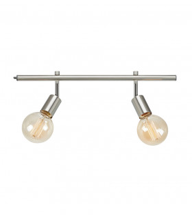 Spot Expand Métal Acier 2 ampoules 15,5cm