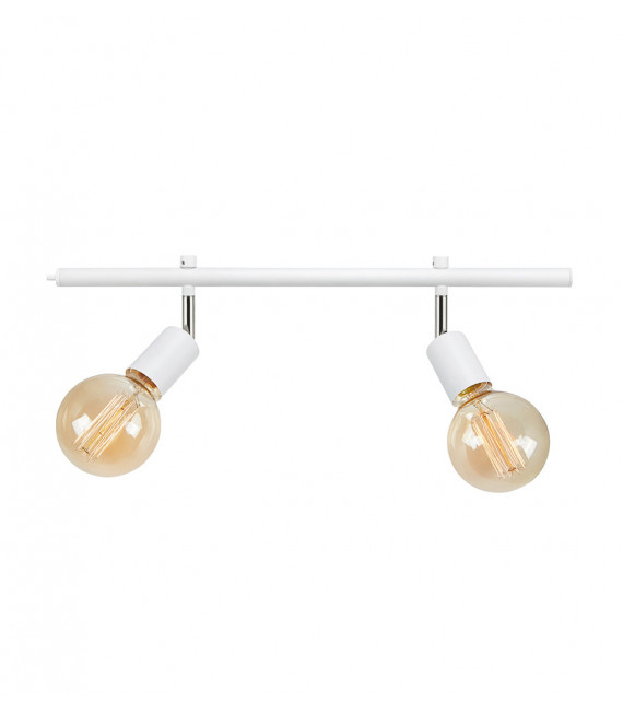 Spot Expand Métal blanc 2 ampoules 15,5cm