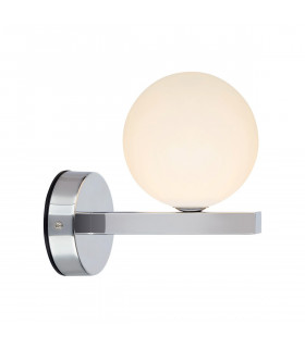 Stream Metal Chrome bathroom wall light 1 bulb 12cm