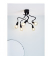 Plafonnier Medusa Métal Noir 5 ampoules 21cm
