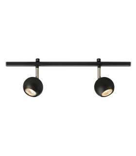 Strahler Streckmetall Schwarz 2 Glühbirnen 17cm